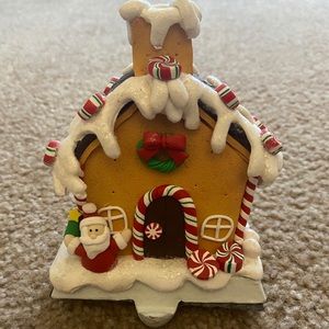 Gingerbread Santa house stocking holder